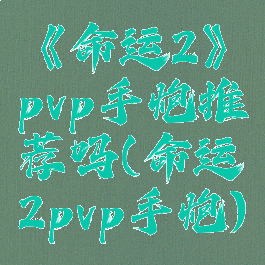 《命运2》pvp手炮推荐吗(命运2pvp手炮)