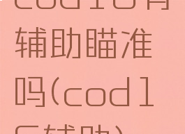 cod16有辅助瞄准吗(cod16辅助)