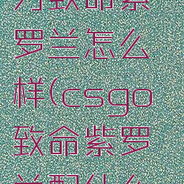 csgo折叠刀致命紫罗兰怎么样(csgo致命紫罗兰配什么手套)