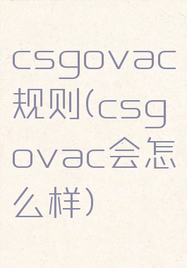 csgovac规则(csgovac会怎么样)