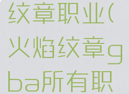 gba火焰纹章职业(火焰纹章gba所有职业介绍)