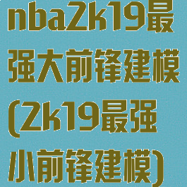 nba2k19最强大前锋建模(2k19最强小前锋建模)