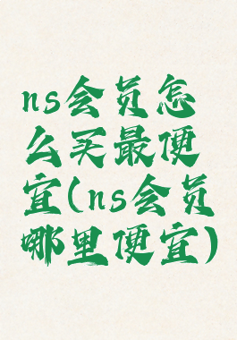 ns会员怎么买最便宜(ns会员哪里便宜)