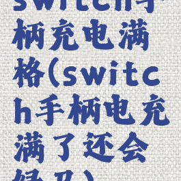 switch手柄充电满格(switch手柄电充满了还会绿马)