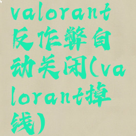 valorant反作弊自动关闭(valorant掉线)